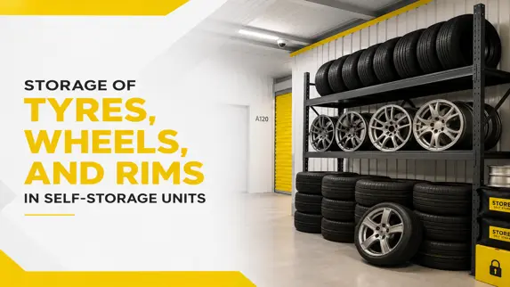 Storage of tyres, Wheels, and Rims in self-storage Units